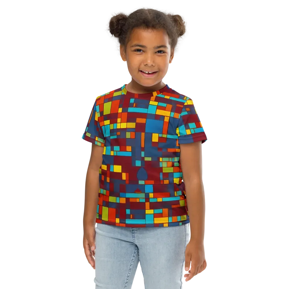 Astral Grid on Kids Crew Neck T-Shirt — Front
