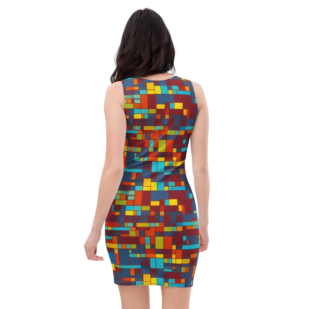 Astral Grid on Bodycon Dress — Back