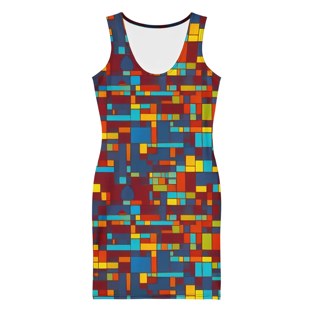 Astral Grid on Bodycon Dress — Front