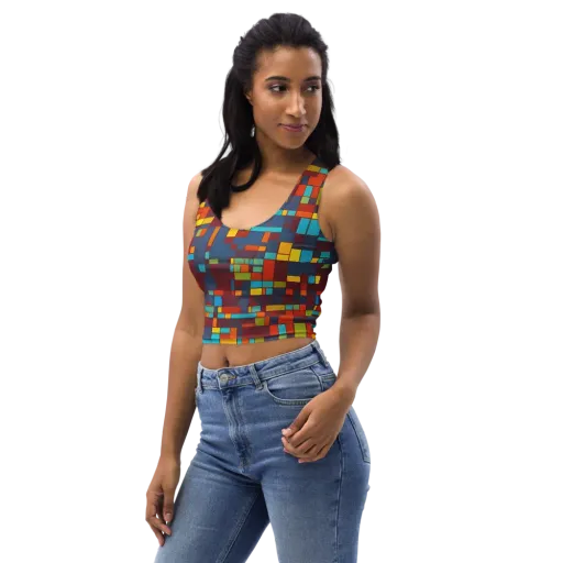 Astral Grid on a Crop Top