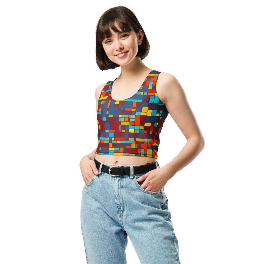 Astral Grid on Crop Top — Front
