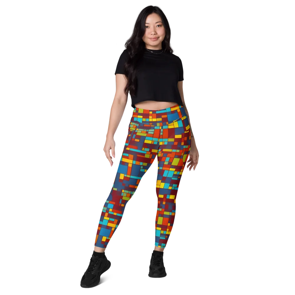 Astral Grid on Leggings with Pockets — Front