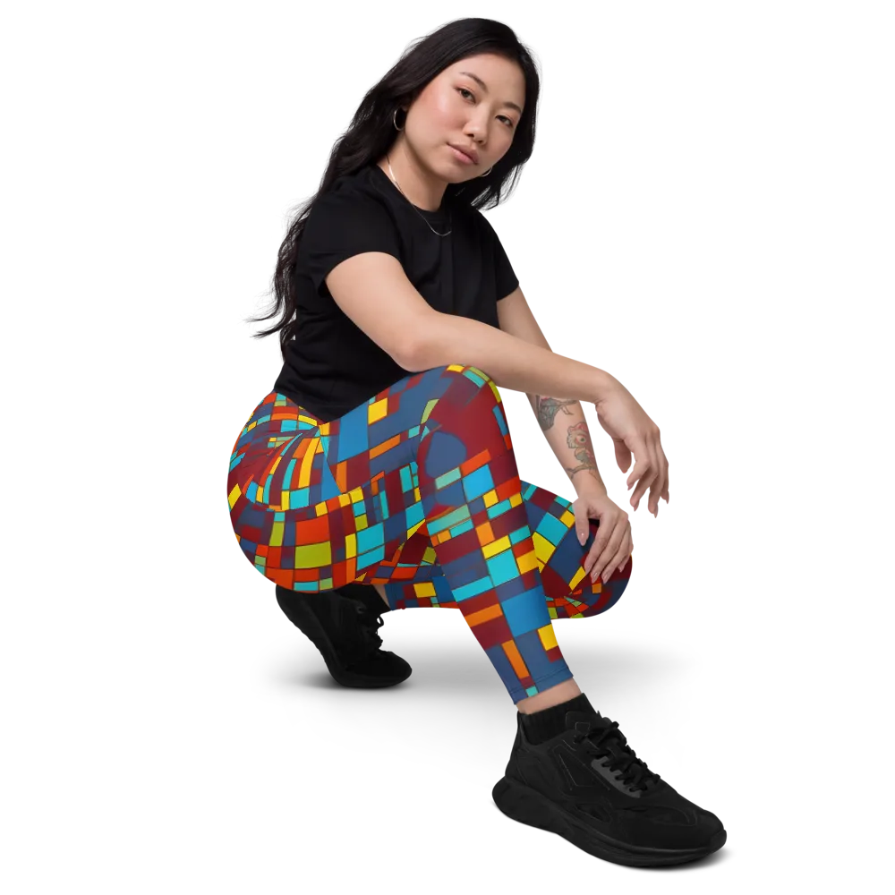 Astral Grid on Leggings with Pockets — Right Front