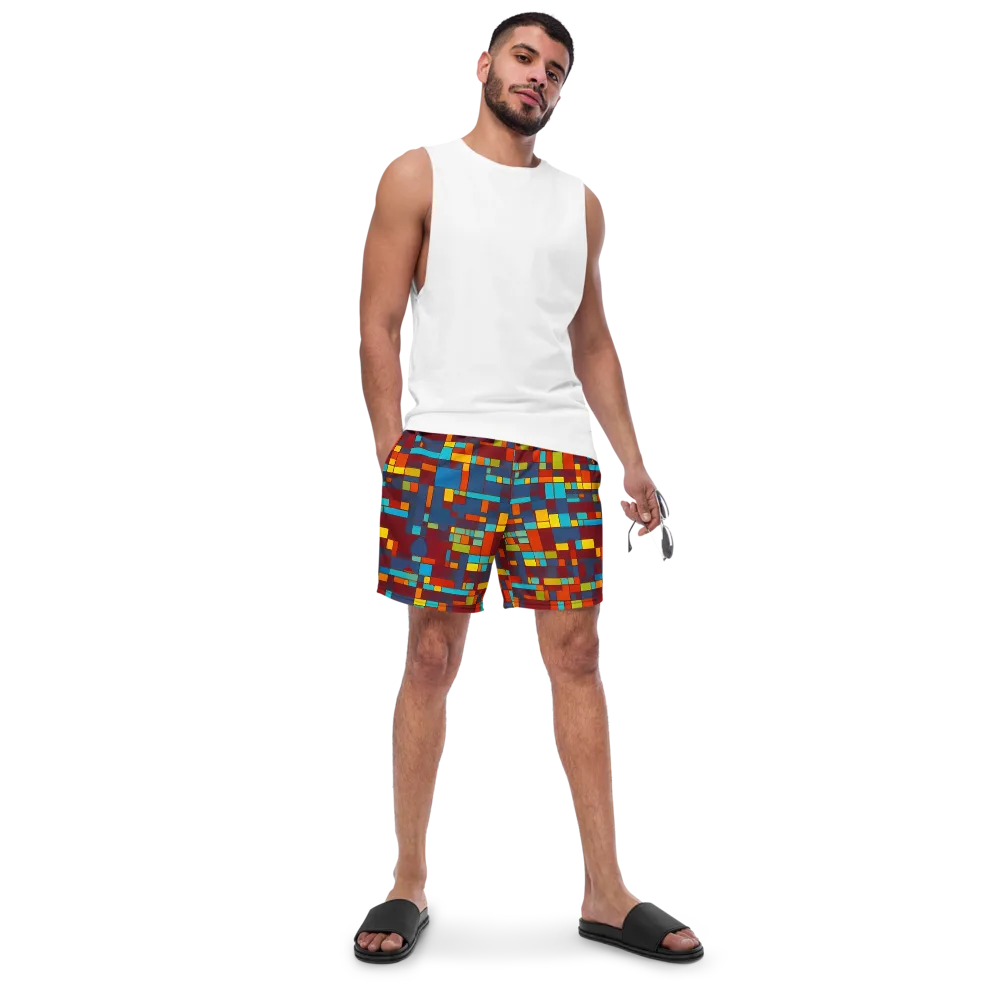 Astral Grid on Swim Trunks — Front