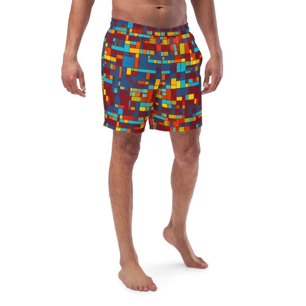 Astral Grid on Swim Trunks — Front