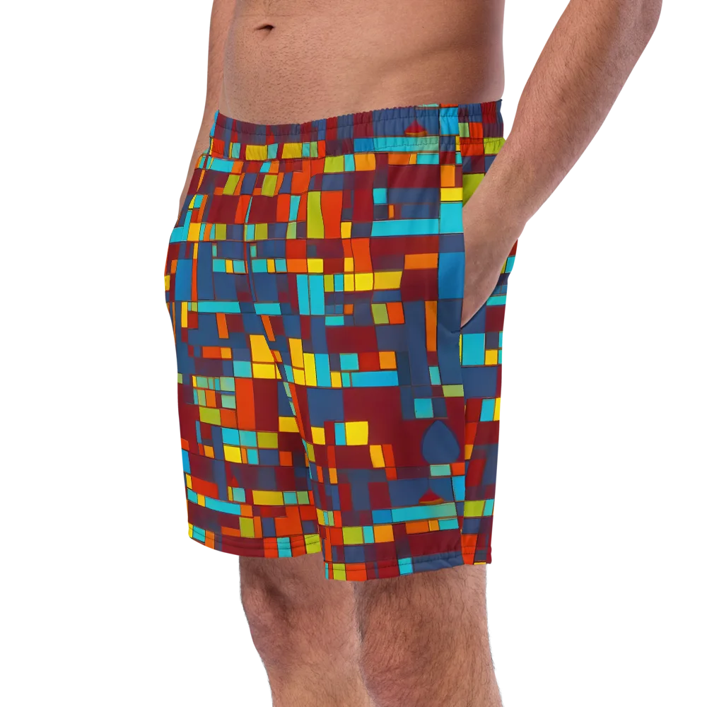 Astral Grid on Swim Trunks — Left Front