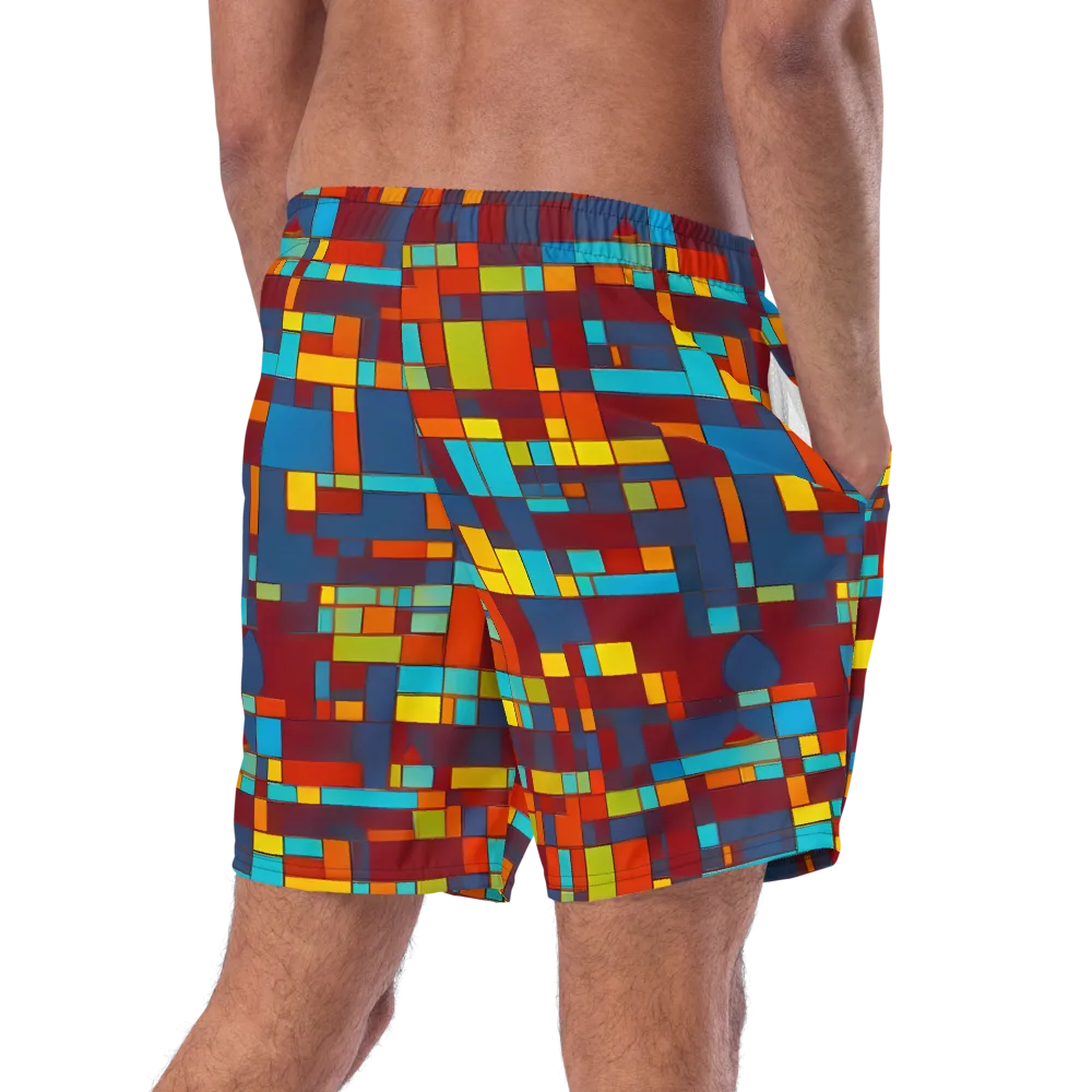 Astral Grid on Swim Trunks — Right Back