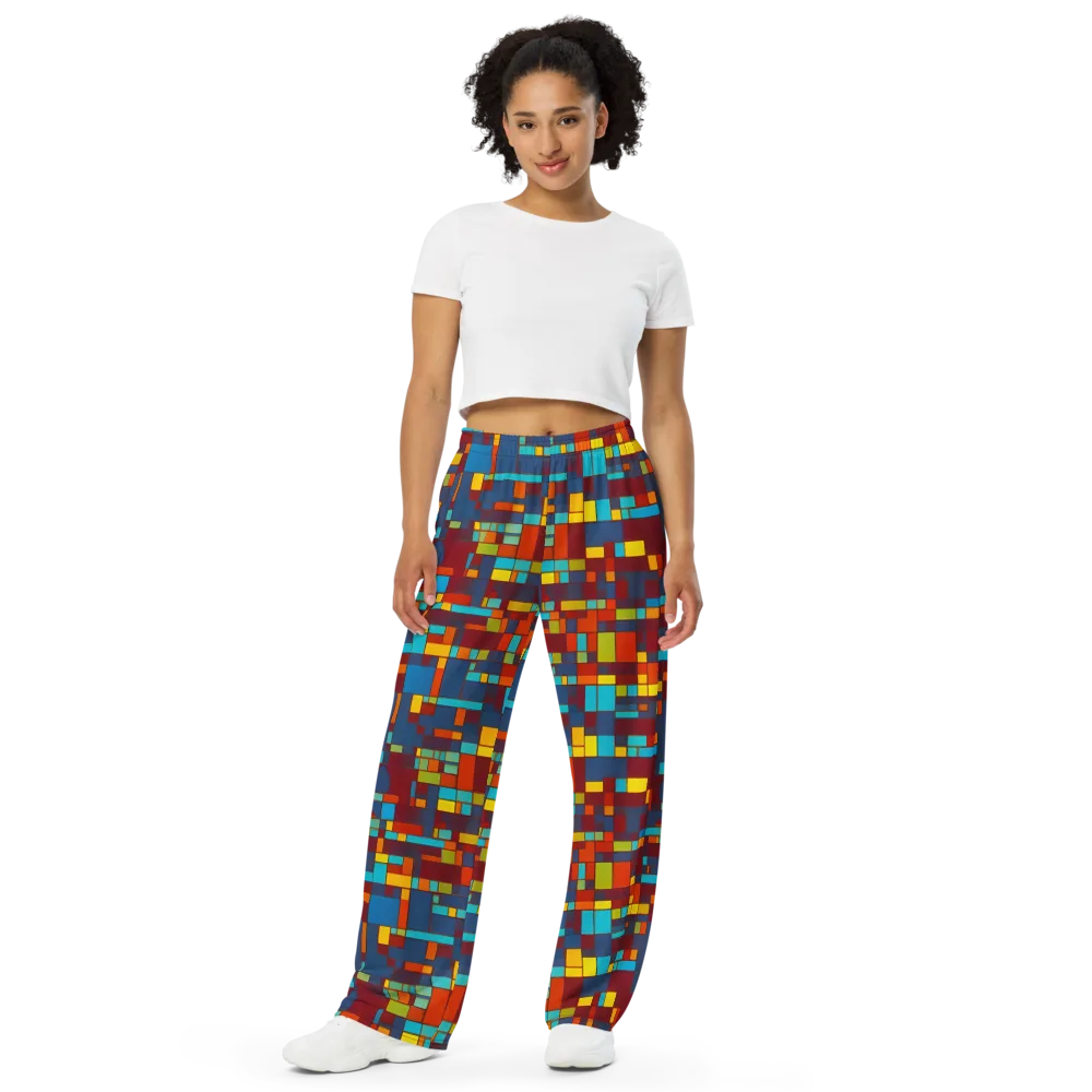 Astral Grid on Wide-Leg Pants — Front