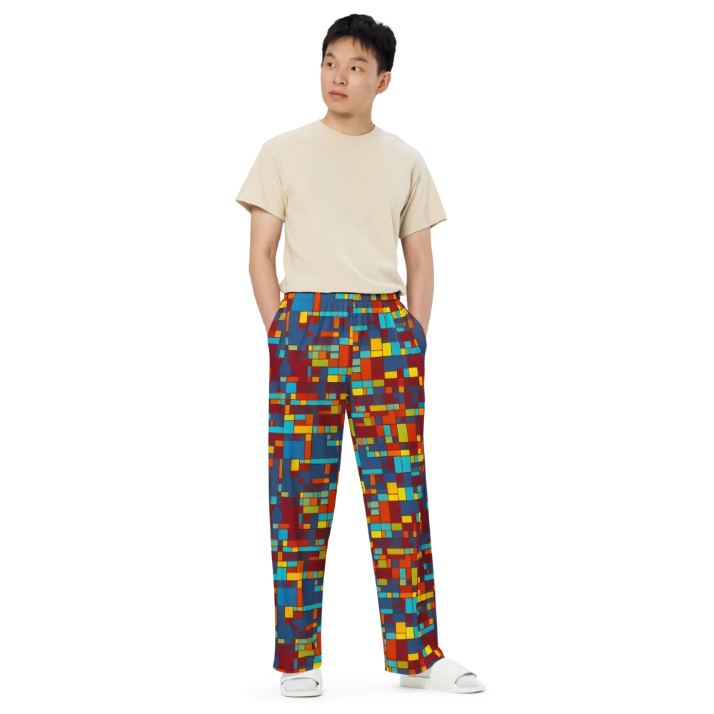 Astral Grid on Wide-Leg Pants — Front