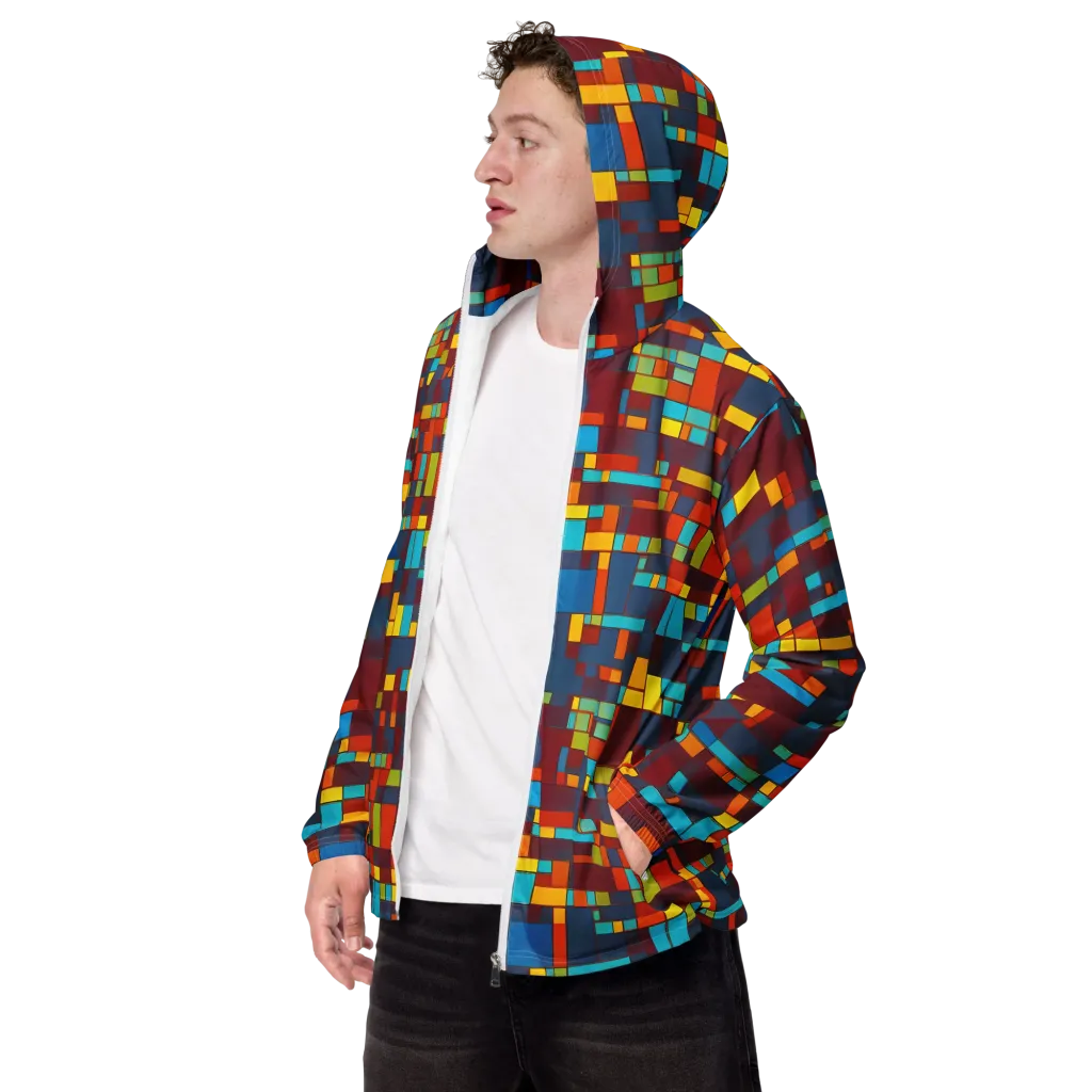 Astral Grid on Men's Windbreaker — Left Front