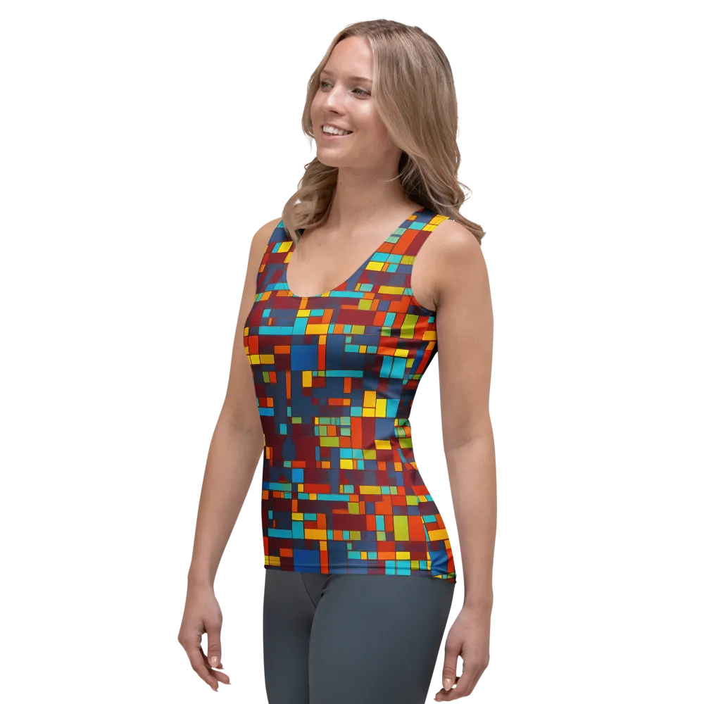 Astral Grid on Women's Tank Top — Left Front