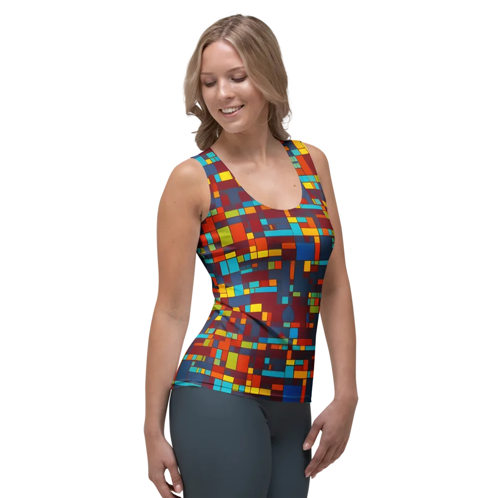Astral Grid on Women's Tank Top — Right Front