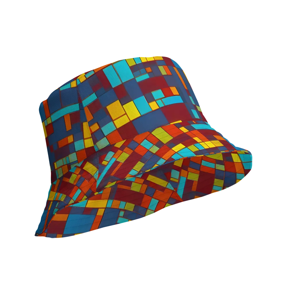Astral Grid on Reversible Bucket Hat — Product details Outside