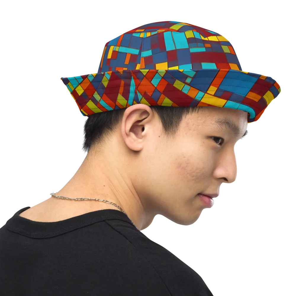 Astral Grid on Reversible Bucket Hat — Right Outside