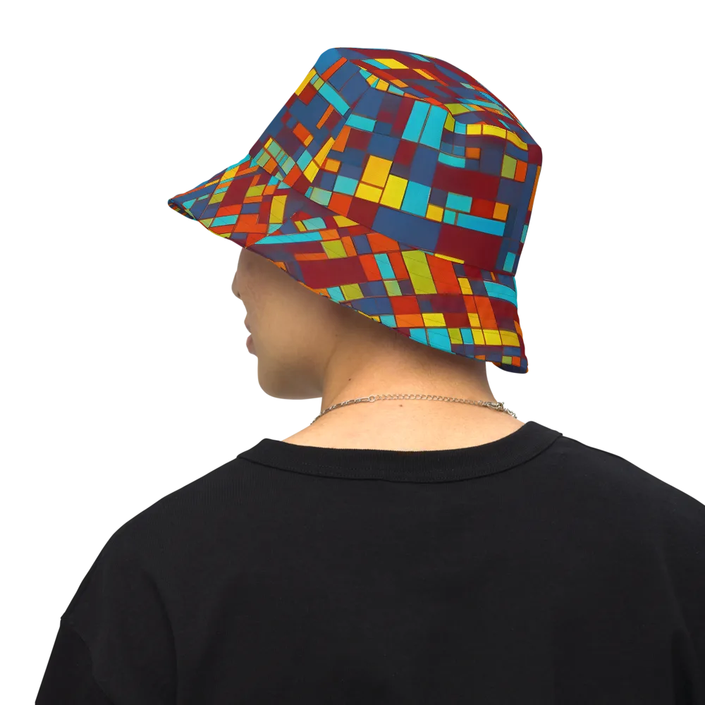 Astral Grid on Reversible Bucket Hat — Back Inside