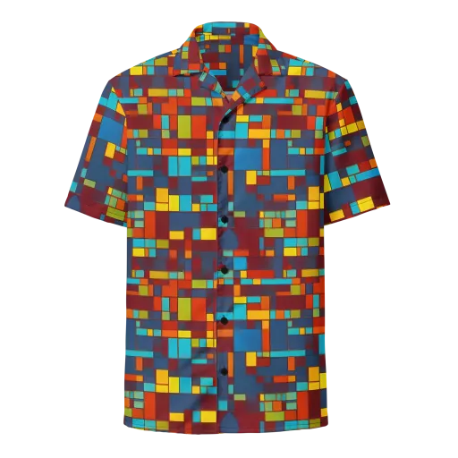 Astral Grid on a Button Shirt