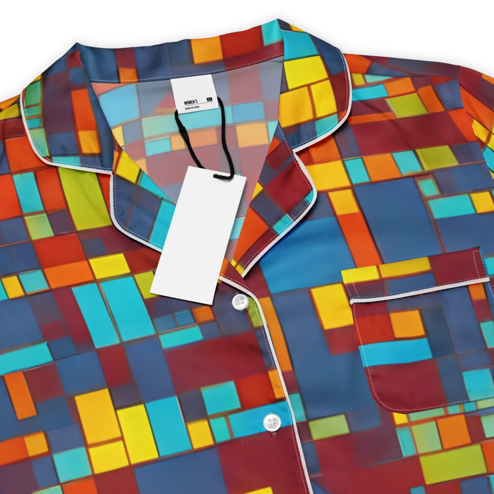 Astral Grid on Women's Short Sleeve Pajama Top — Product details
