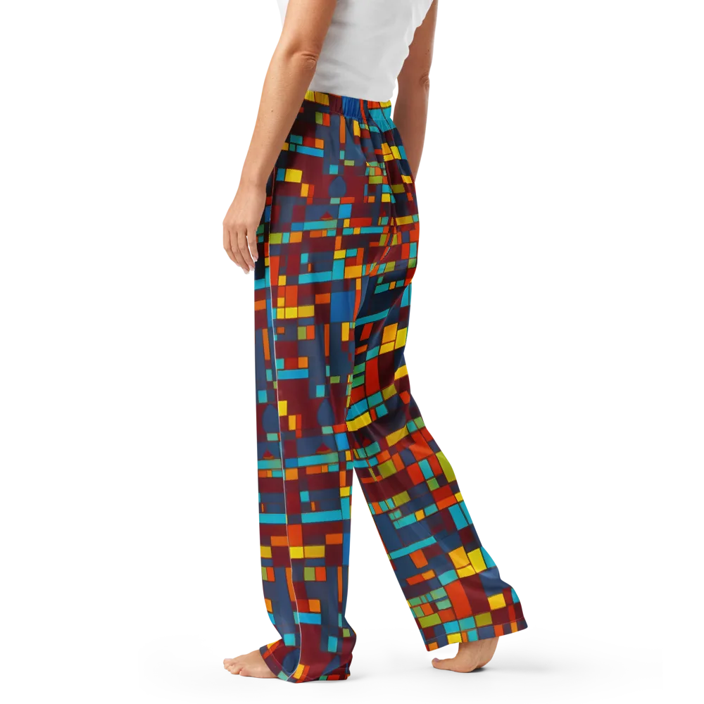 Astral Grid on Women's Pajama Pants — Left