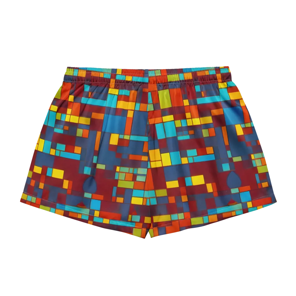 Astral Grid on Women's Pajama Shorts — Back