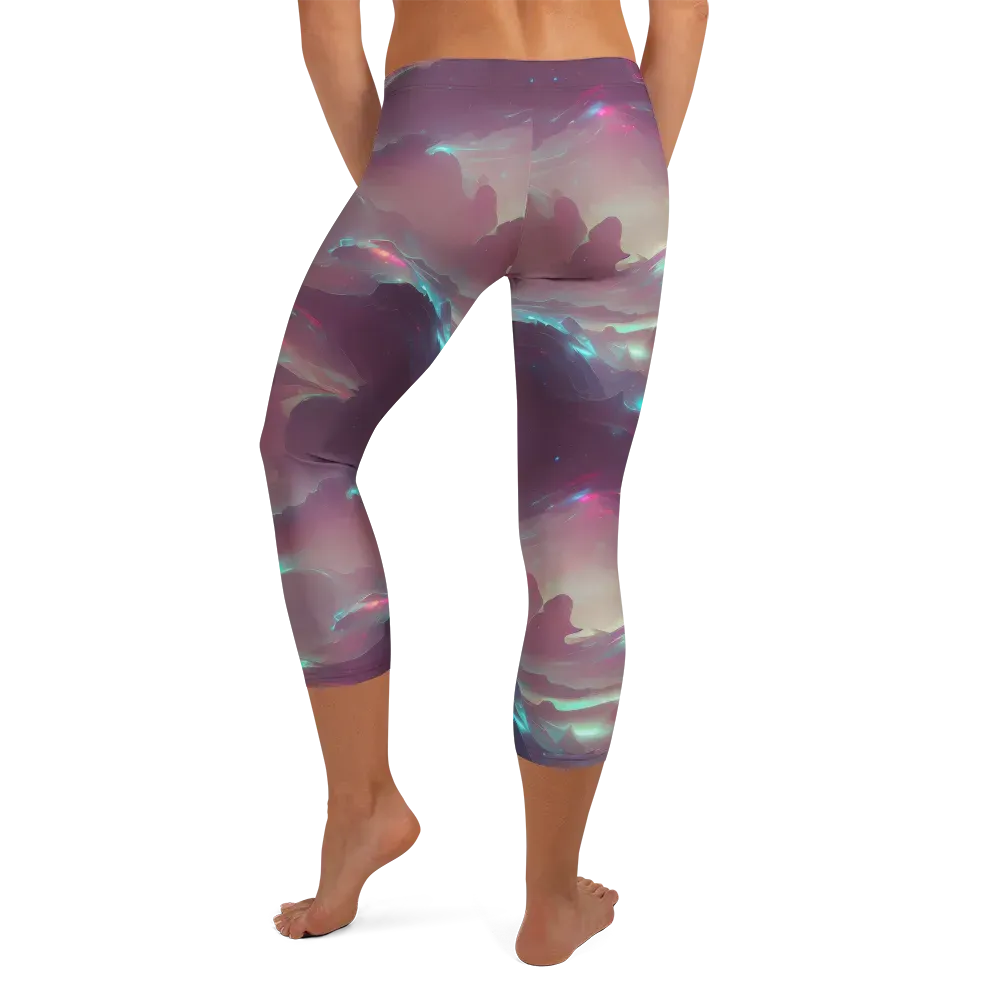 Astral Illusions on Capri Leggings — Back