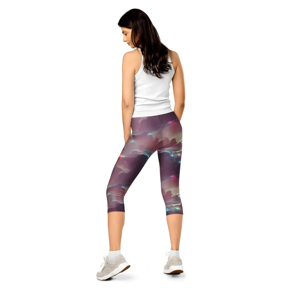 Astral Illusions on Capri Leggings — Back