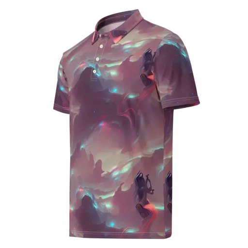 Astral Illusions on a Men's Slim Fit Polo Shirt