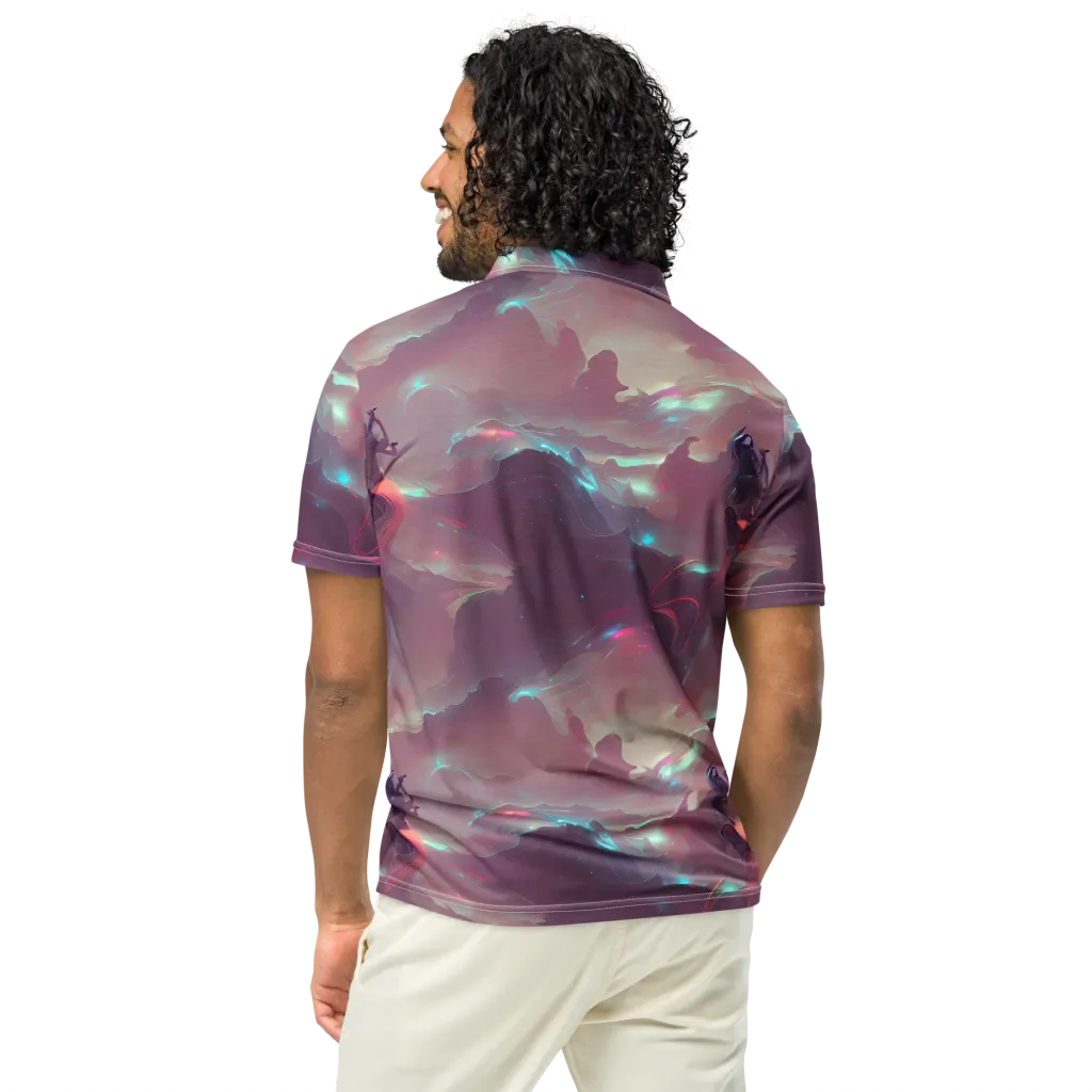 Astral Illusions on Men's Slim Fit Polo Shirt — Back