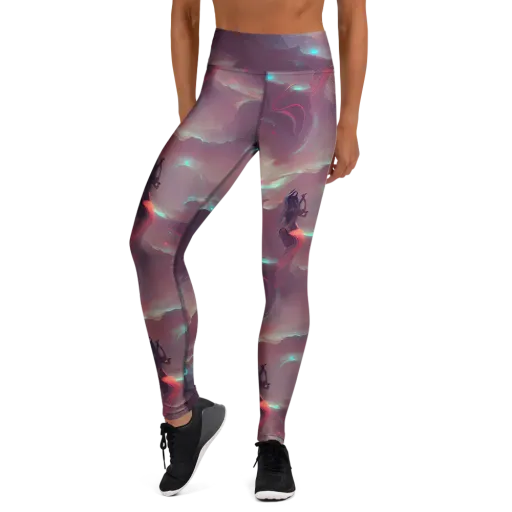 Astral Illusions on a Yoga Leggings