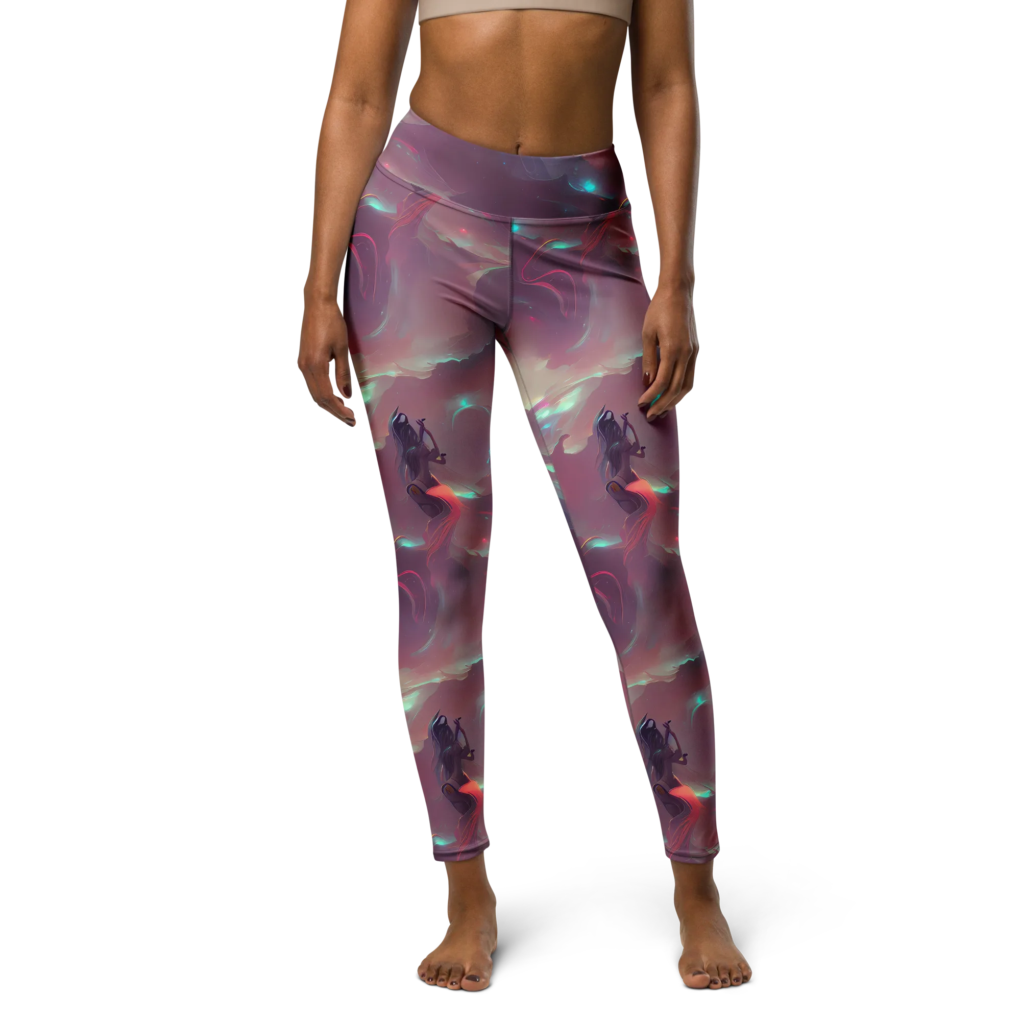 Astral Illusions on Yoga Leggings — Front