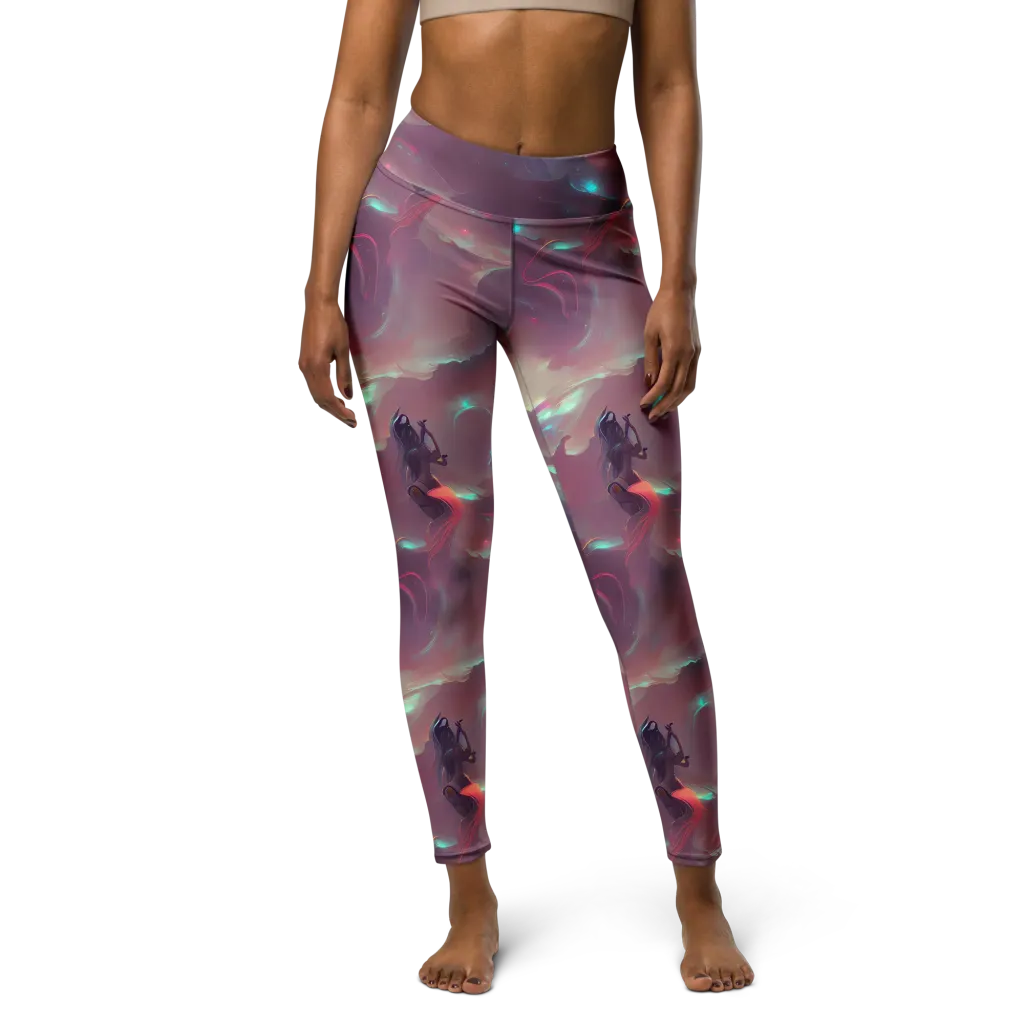 Astral Illusions on Yoga Leggings — Front