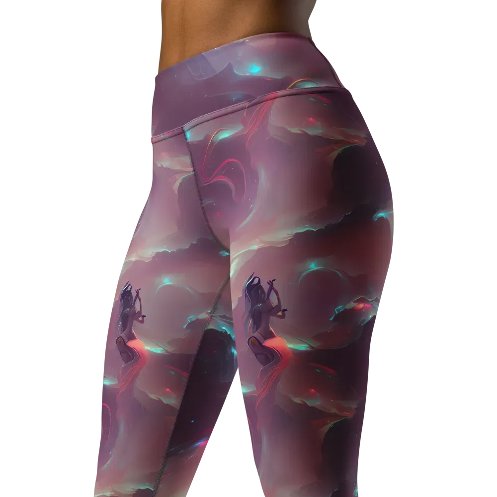 Astral Illusions on Yoga Leggings — Left Front