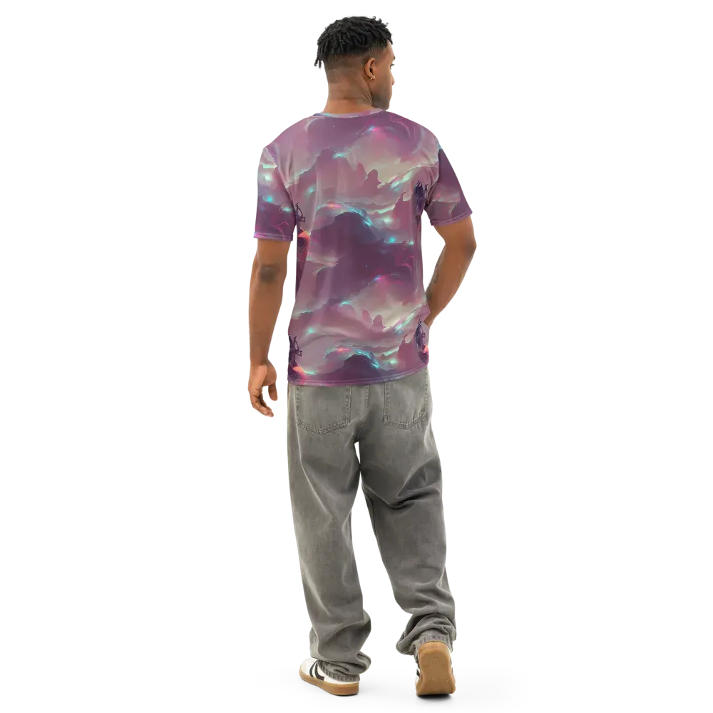 Astral Illusions on Men's Cotton Crew Neck T-Shirt — Back