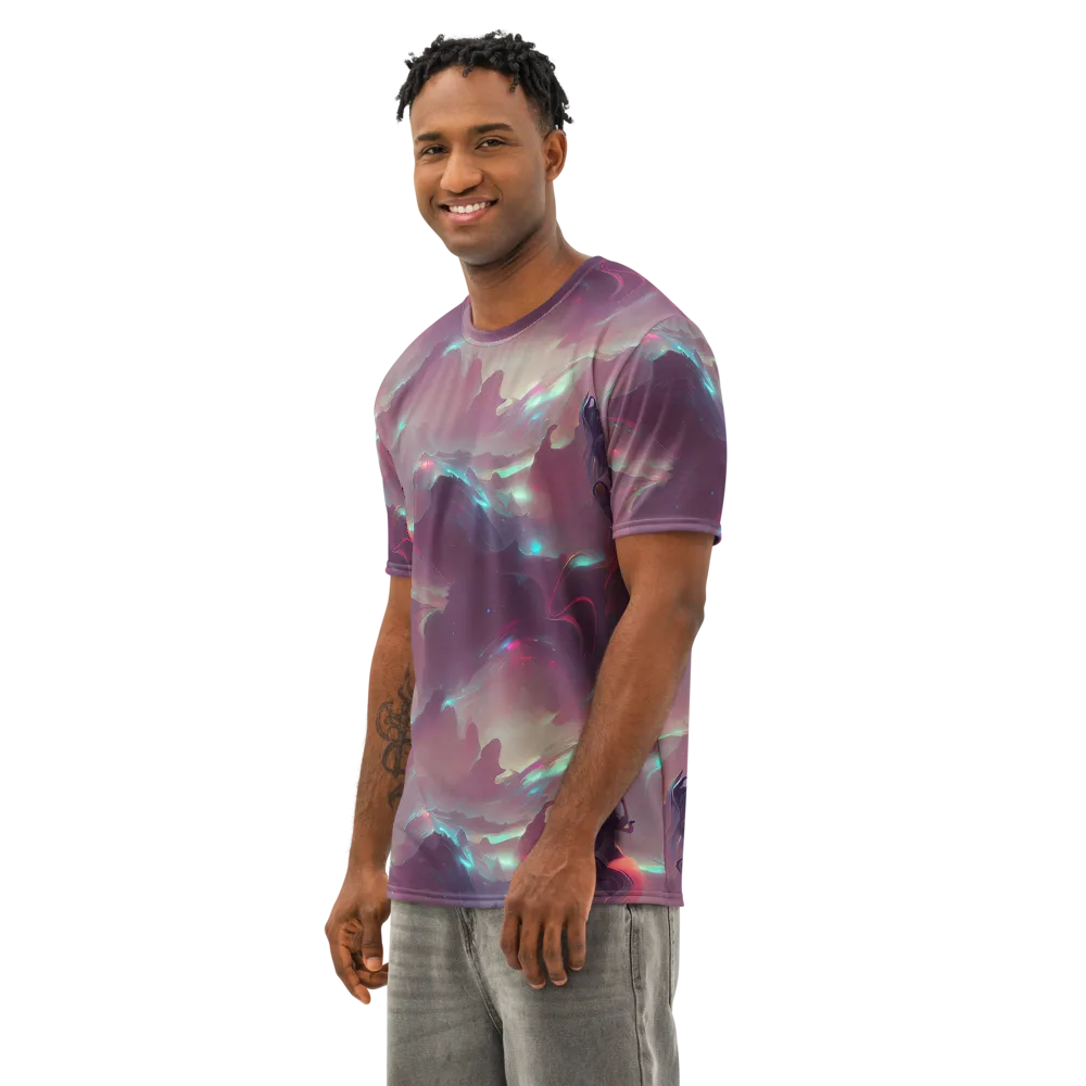 Astral Illusions on Men's Cotton Crew Neck T-Shirt — Left Front