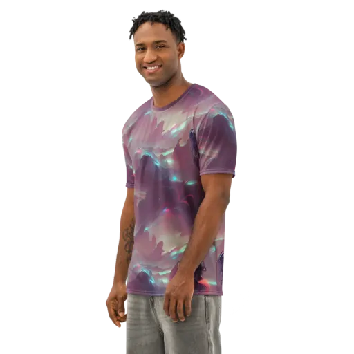 Astral Illusions on a Men's Cotton Crew Neck T-Shirt