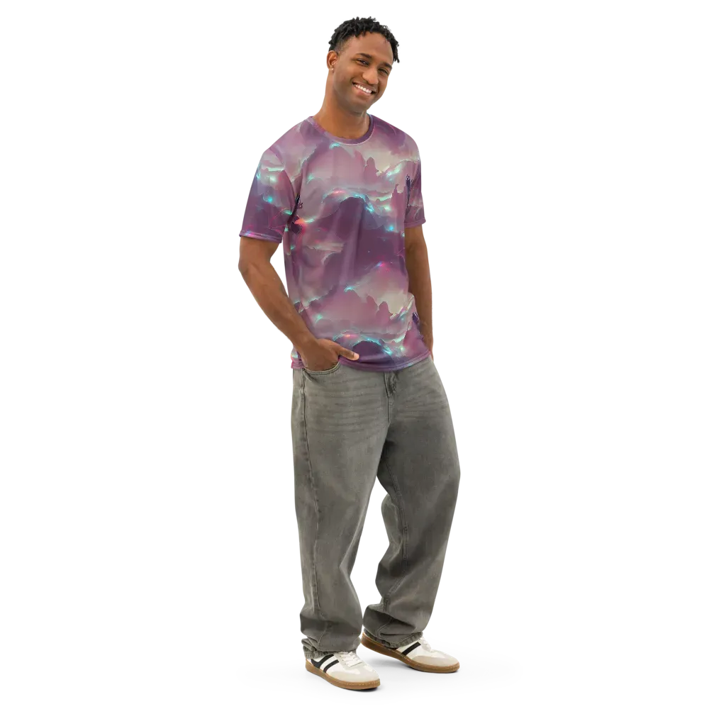 Astral Illusions on Men's Cotton Crew Neck T-Shirt — Right Front