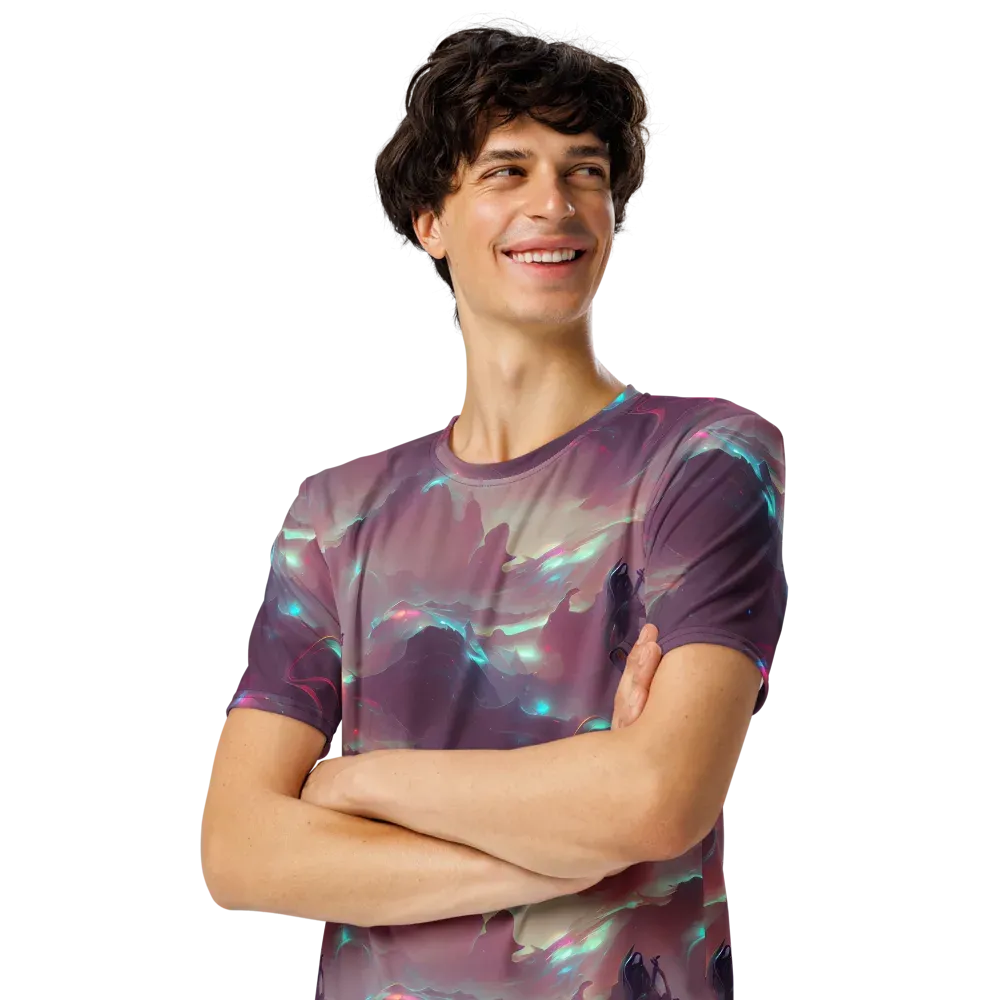 Astral Illusions on Men's Crew Neck T-Shirt — Left Front
