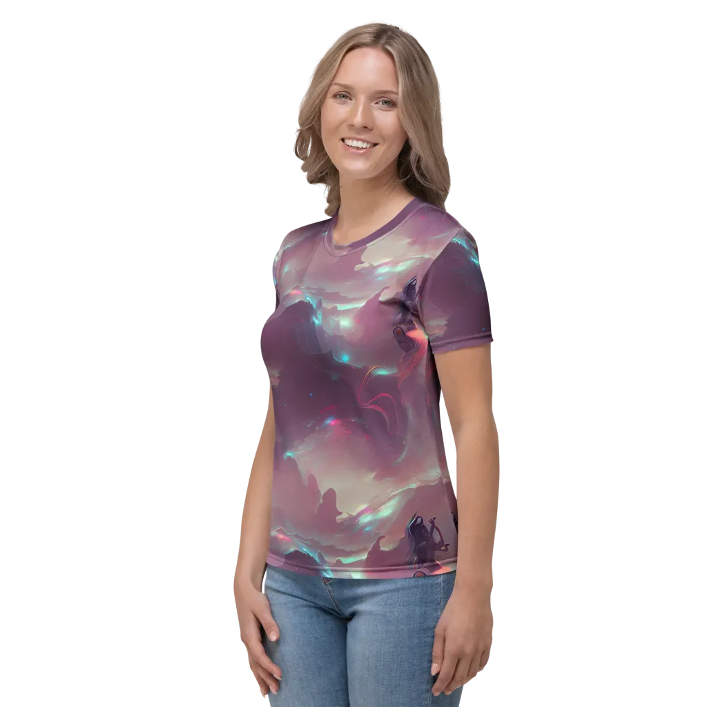 Astral Illusions on Women's Crew Neck T-Shirt — Left