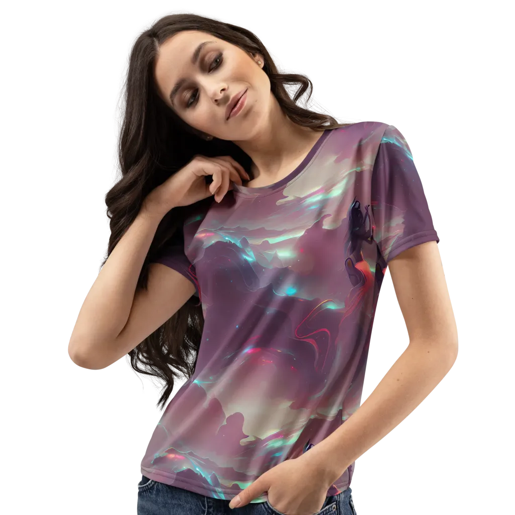 Astral Illusions on Women's Crew Neck T-Shirt — Left Front