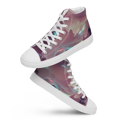 Astral Illusions on a Women's High Top Canvas Shoes