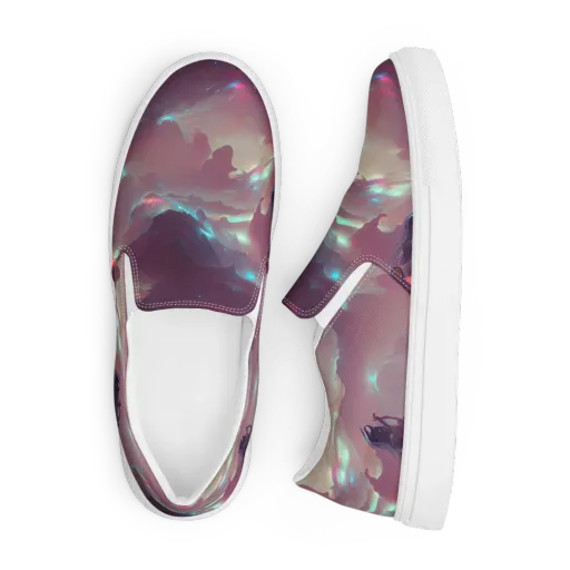 Astral Illusions on a Men's Slip-On Canvas Shoes