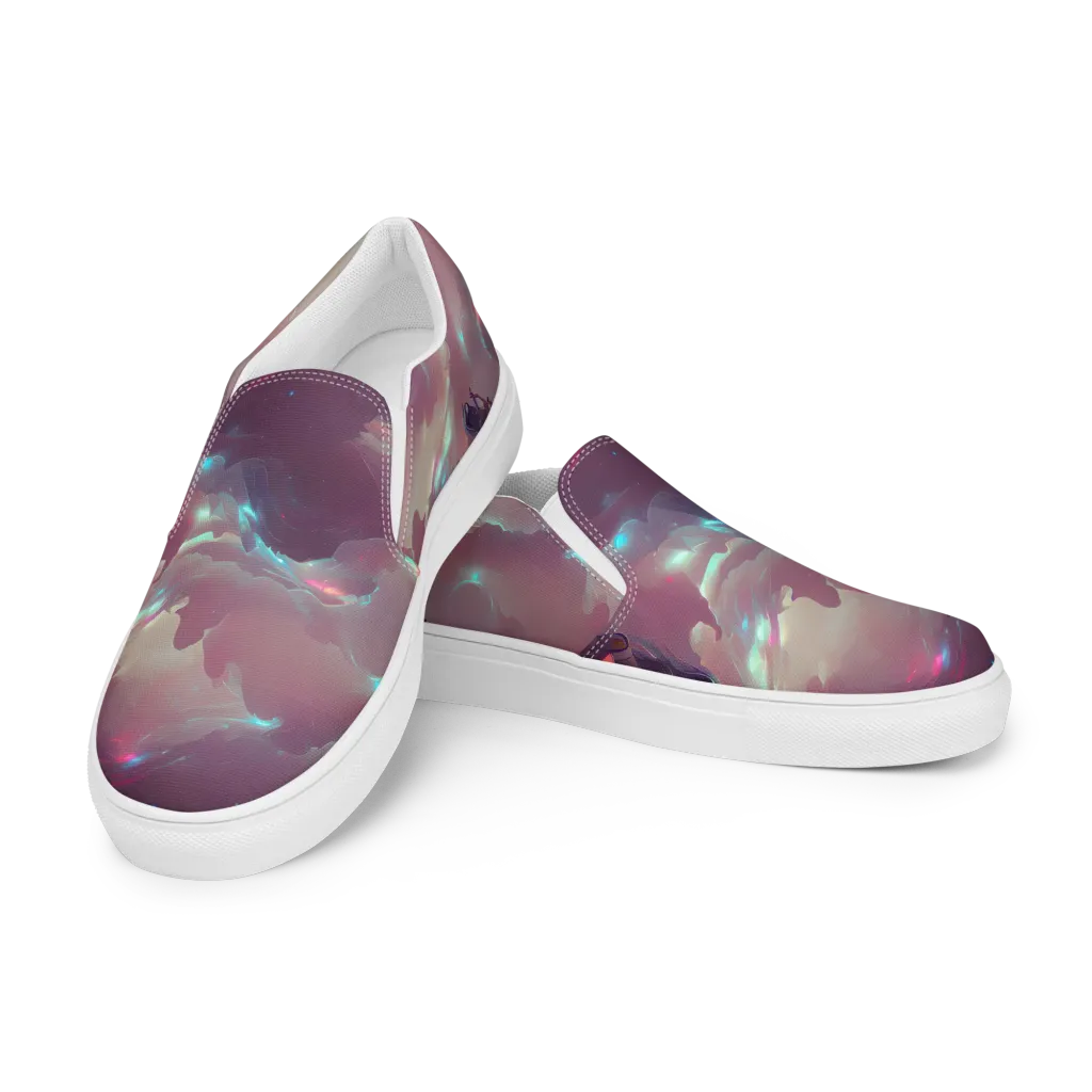 Astral Illusions on Women's Slip-On Canvas Shoes — Left Front