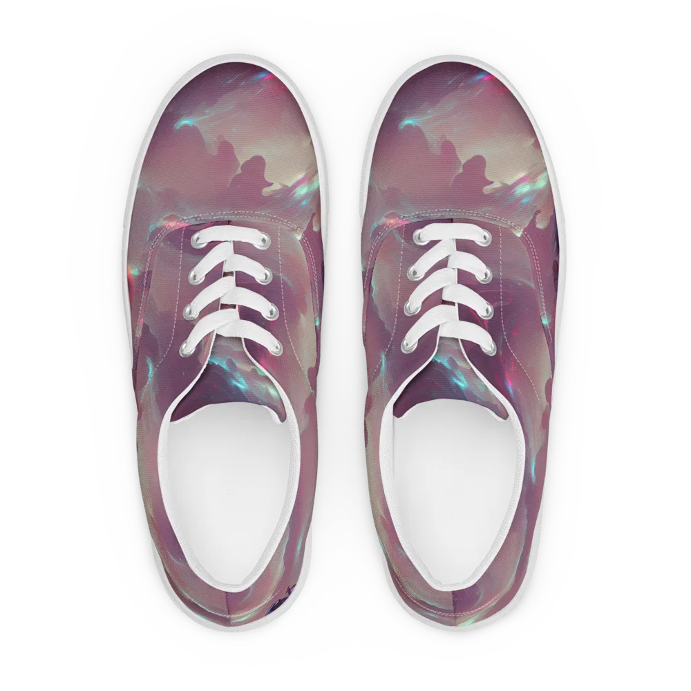 Astral Illusions on Men's Lace-Up Canvas Shoes — Front