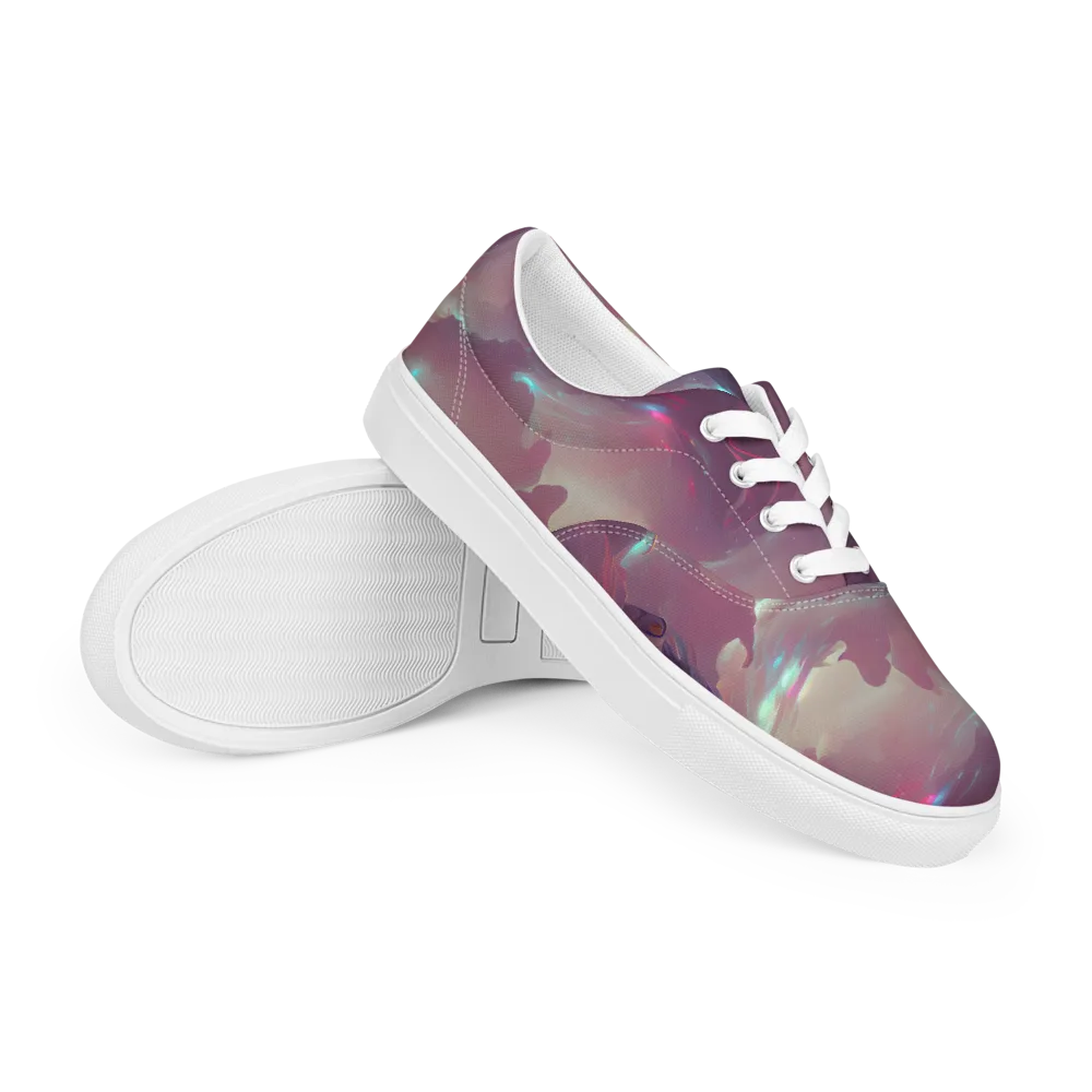 Astral Illusions on Men's Lace-Up Canvas Shoes — Right Front