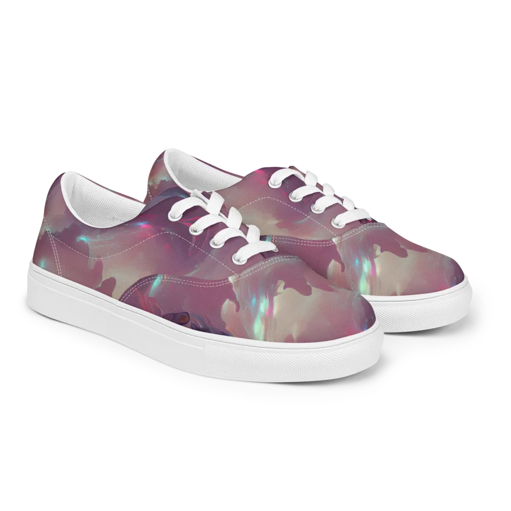 Astral Illusions on Men's Lace-Up Canvas Shoes — Right Front