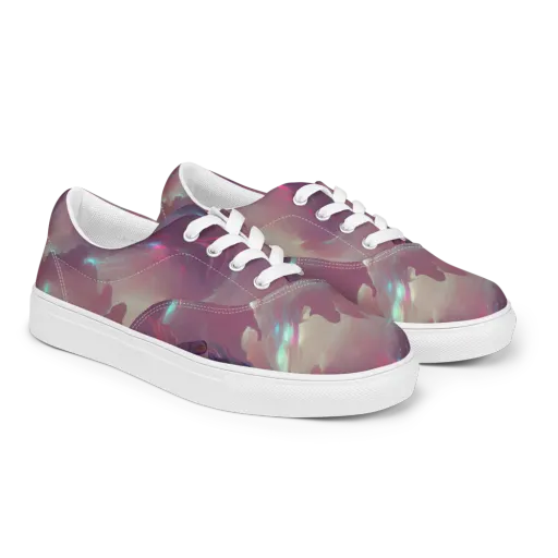 Astral Illusions on a Men's Lace-Up Canvas Shoes
