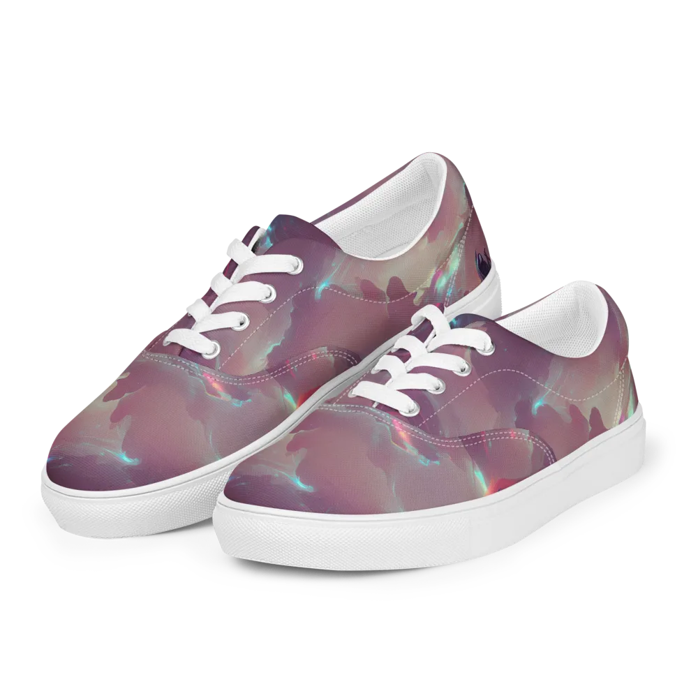 Astral Illusions on Men's Lace-Up Canvas Shoes — Left Front