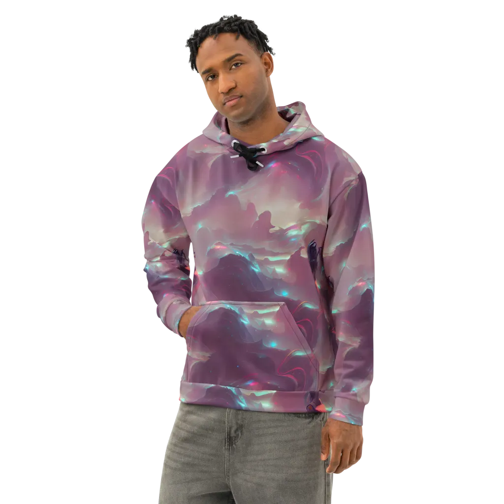 Astral Illusions on Cotton Hoodie — Left Front