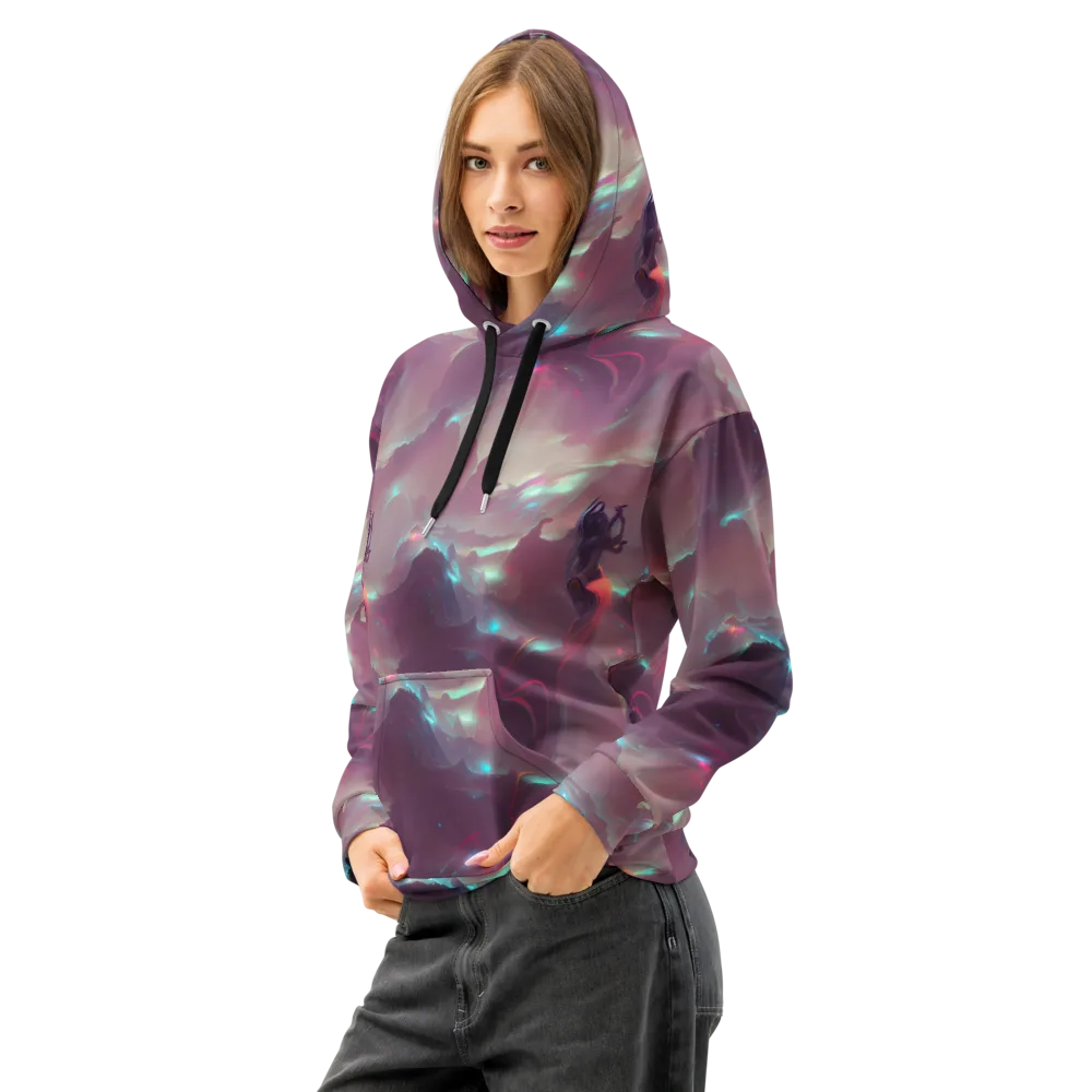 Astral Illusions on Cotton Hoodie — Left Front