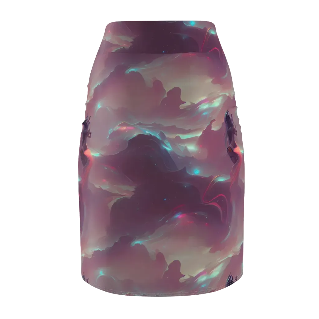 Astral Illusions on Pencil Skirt — Back