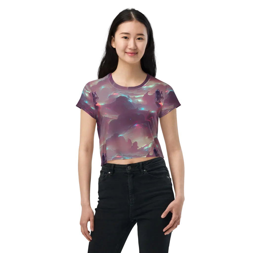 Astral Illusions on Crop Tee — Front